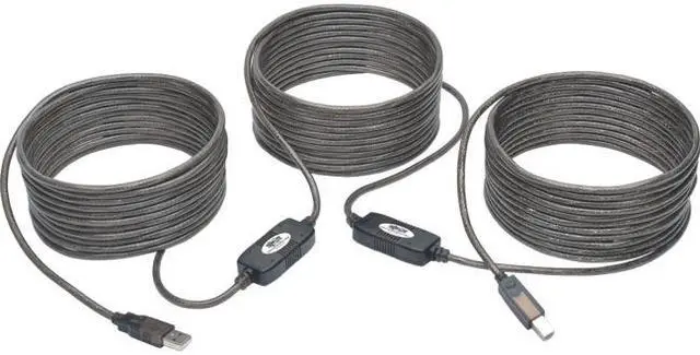 Alt view image 14 of 18 - Tripp Lite USB 2.0 Hi-Speed Active Repeater Cable A/B M/M 480Mbps 50' 50ft