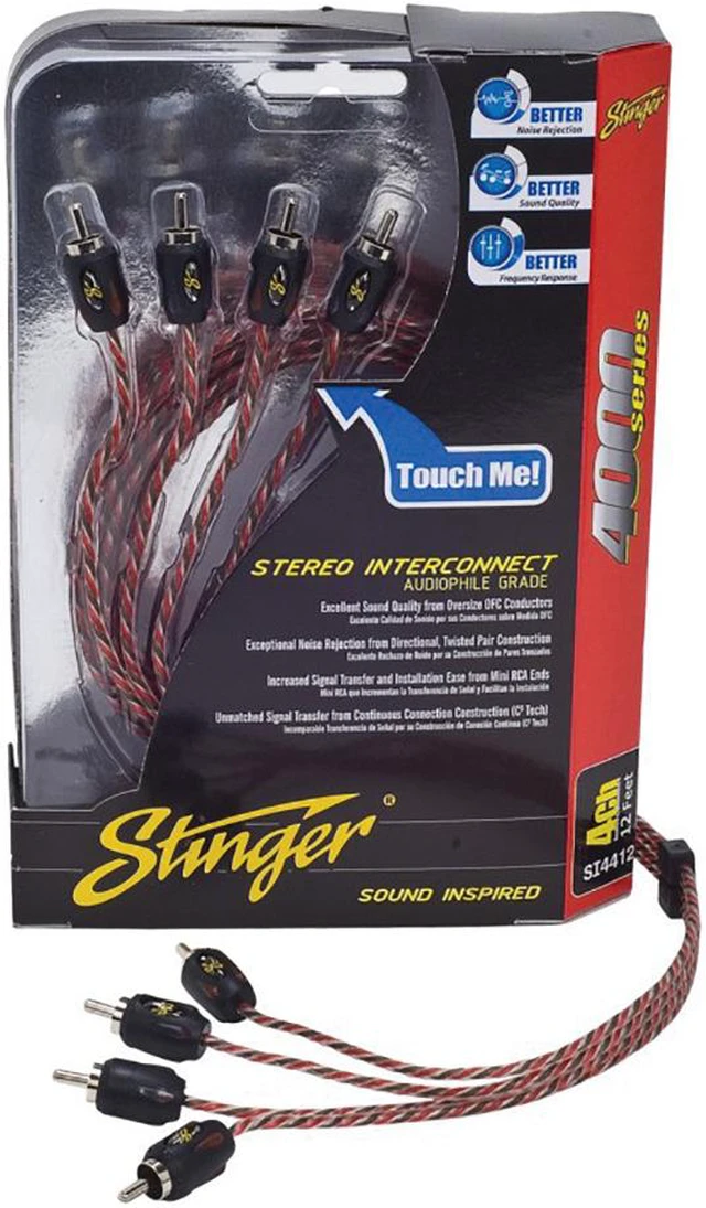 Alt view image 7 of 7 - Stinger 20 Foot 4000 Series Professional 4 Channel RCA Interconnects