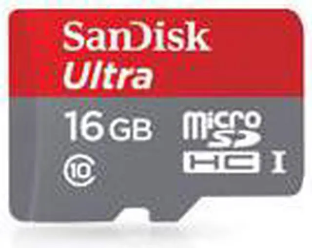 Alt view image 2 of 10 - SanDisk Ultra 16 GB Class 10/UHS-I microSDHC SDSQUNC016GAN6IA