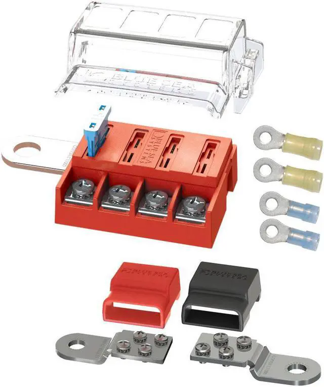 Alt view image 12 of 13 - Blue Sea 5024 St-Blade Battery Terminal Mount Fuse Block