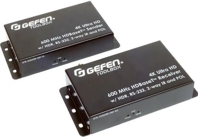 Alt view image 6 of 11 - Gefen 4K Ultra Hd 600 Mhz Hdbaset Extender W/ Hdr Rs-232 2-Way Ir And Pol