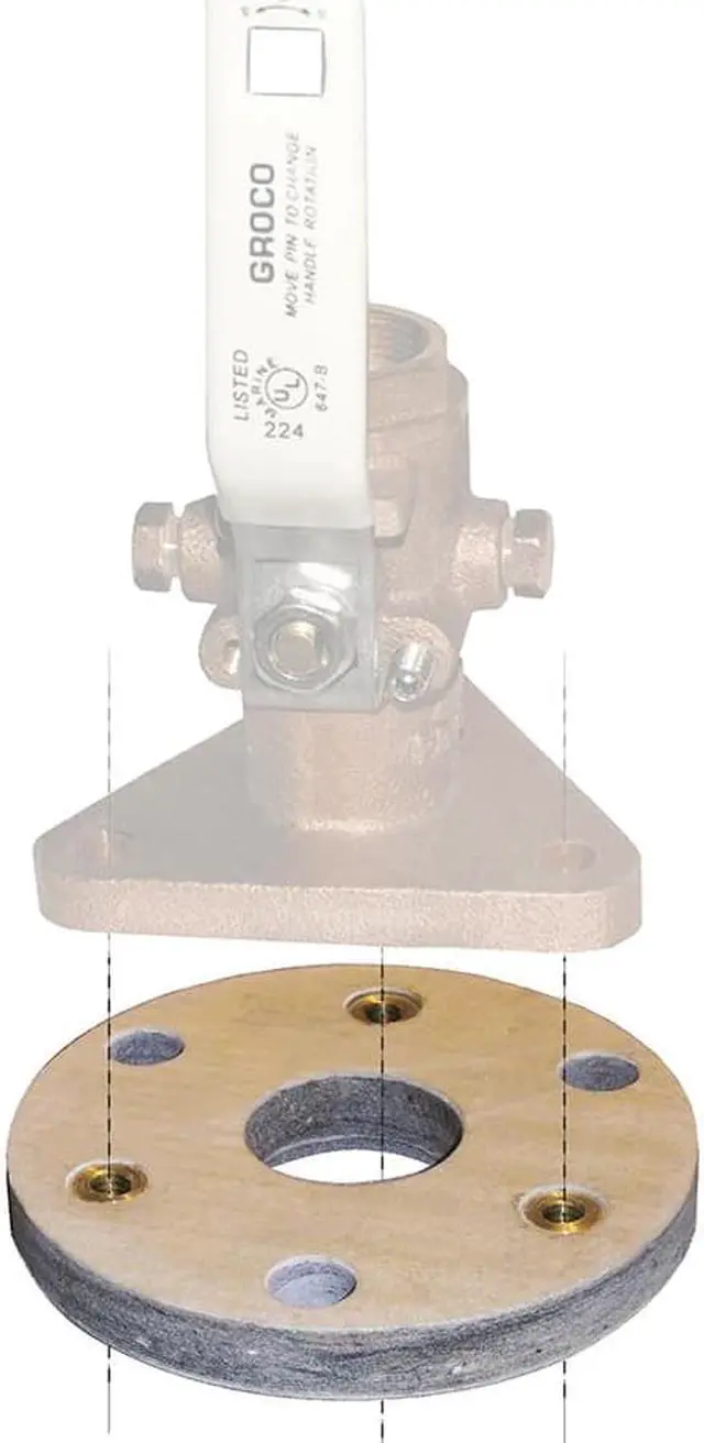 Alt view image 2 of 6 - GROCO BB-1 BACKING BLOCK FITS 3/4 & 1 SEACOCKS