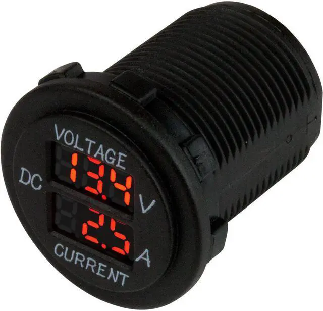 Main image of Sea-Dog Round Voltage & Amp Meter - 6V-30V & 0 Amp - 10 Amp Meter