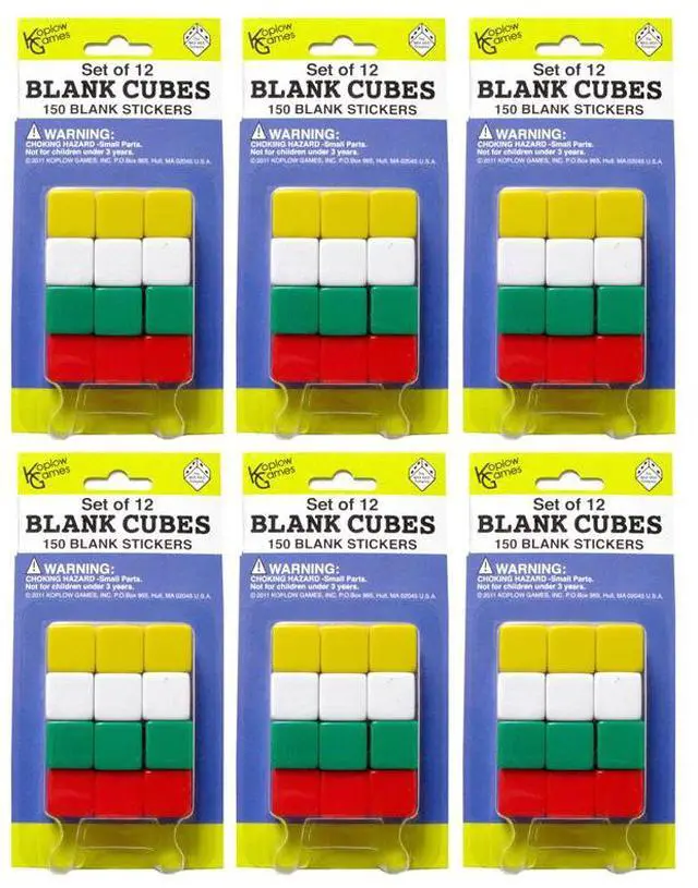 Main image of KOPLOW GAMES (6 PK) BLANK DICE WITH STICKERS