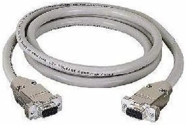 Alt view image 2 of 9 - DB9 Extension Cable with EMI/RFI Hoods Beige Male/Male 10-ft. 3.0-m Extension Ca