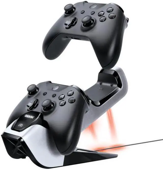 Alt view image 10 of 14 - Bionik Power Stand Controllers Charger Dock with 2 Rechargeable Batteries for Xbox One