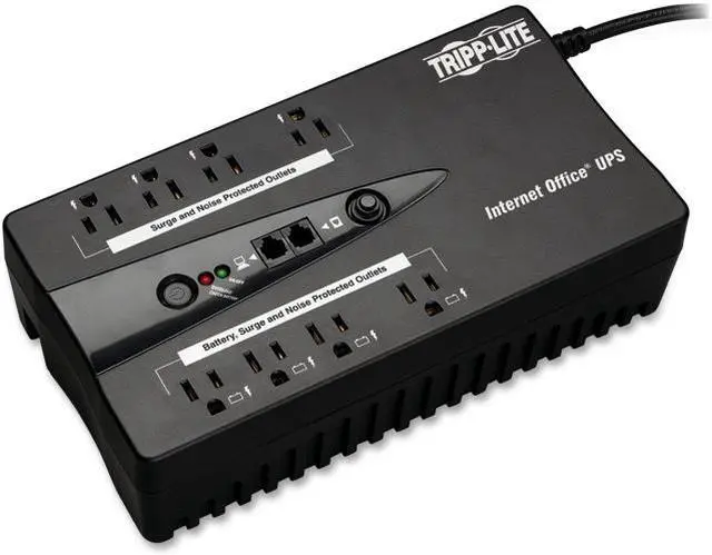 Alt view image 3 of 15 - Tripp Lite Ups 550Va 300W Desktop Battery Back Up Compact 120V Usb Rj11 Pc 50/60Hz