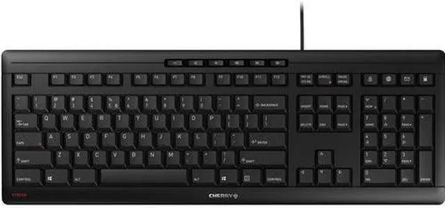 Alt view image 4 of 5 - CHERRY AMERICAS LLC JK-8500EU-2 CORDED-BLACK, 18, ULTRASLIM , US INTL 104 LAYOUT W/ 10 ADDITIONAL HOTKEYS. USB,