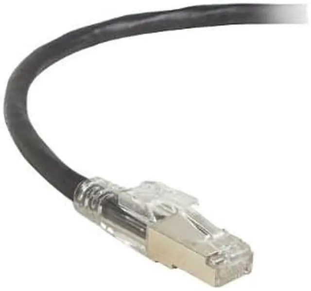 Alt view image 2 of 2 - TAA GigaTrue 3 CAT6A 650-MHz Patch Cable (F/UTP), Slimline, Lockable, Black, 7-ft. (2.1-m)