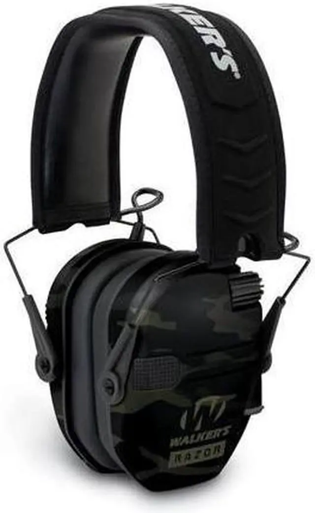 Alt view image 4 of 4 - Walkers Razor Slim Electronic Ear Muffs with NRR 23 dB, Gray Multicam