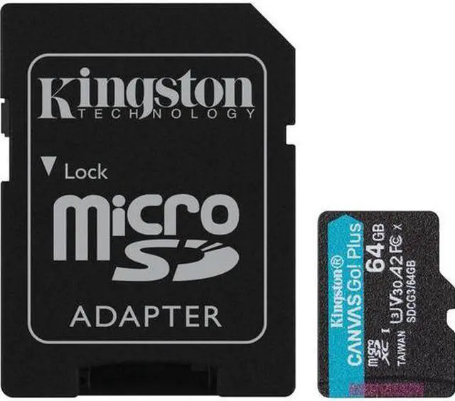 Alt view image 11 of 17 - Kingston Canvas Go! Plus 64 Gb Class 10/Uhs-I (U3) Microsdxc