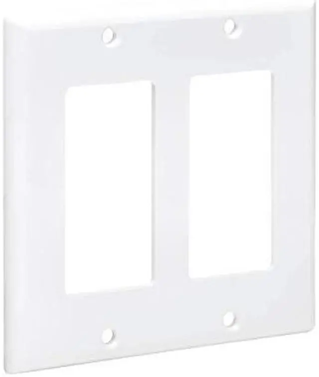 Alt view image 4 of 12 - Tripp Lite Double-Gang Faceplate Decora Style Vertical White N042D200WH