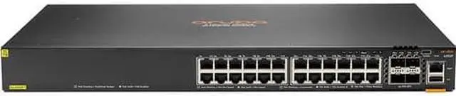 Alt view image 3 of 4 - Aruba 6300F 24-port 1GbE Class 4 PoE and 4-port SFP56 Switch JL666AABA