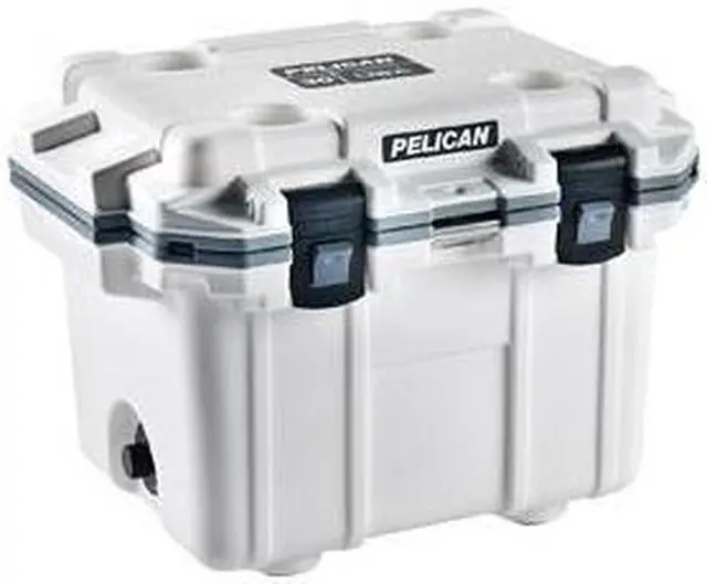 Alt view image 9 of 14 - Pelican Elite Cooler, Cooler, White/Gray, Hard, 25.30" x 19.00" x 18.50" 30Q-1-WHTGRY