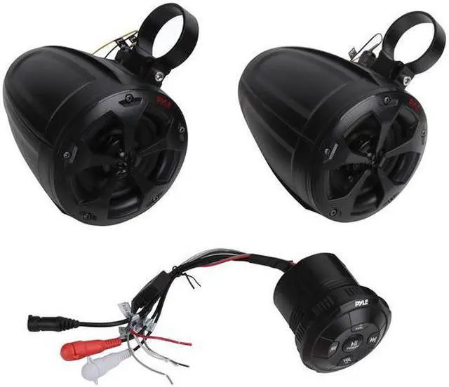 Alt view image 8 of 8 - Pyle PLUTV46BTA 2 Way 4 Inch Off Road Bluetooth 800W Waterproof Marine Speakers
