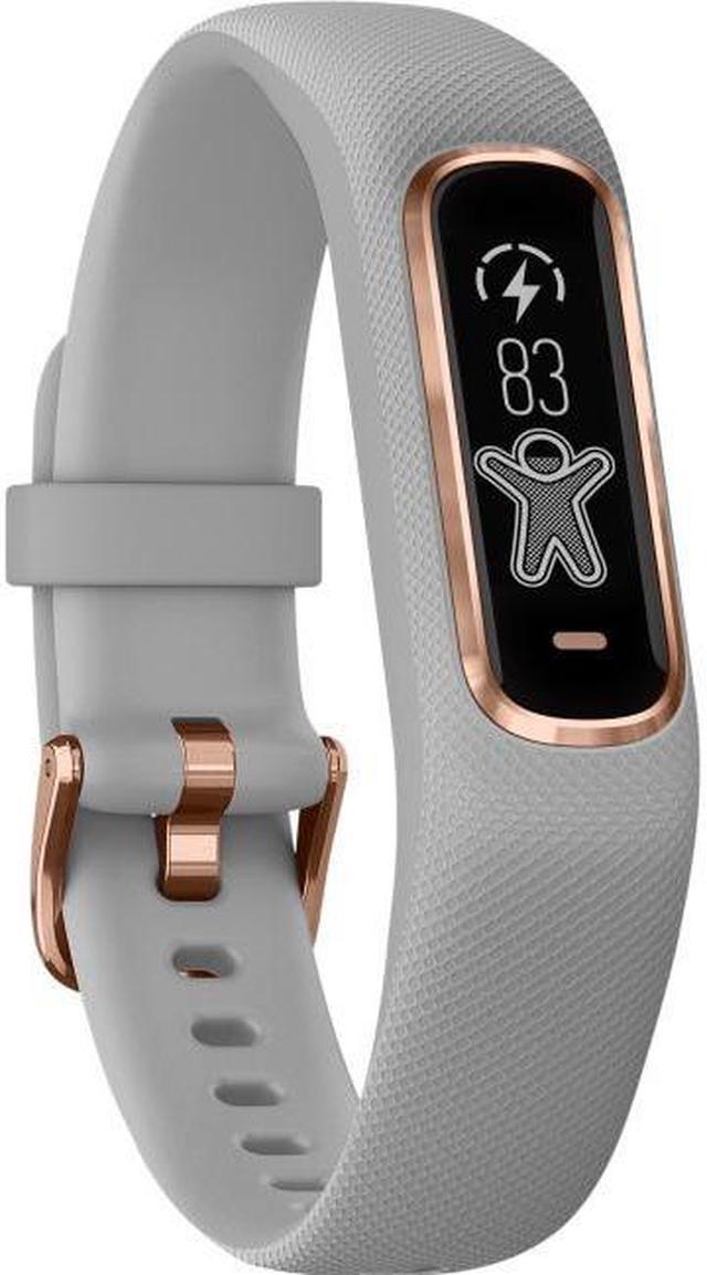 Alt view image 19 of 20 - Garmin Vivosmart 4 Gray with Rose Gold Hardware Small/Medium Size (010-01995-12)