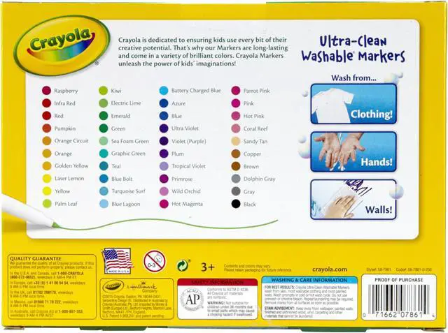 Alt view image 12 of 20 - Crayola Marker,Fine,Wshble,40,Ast 587861