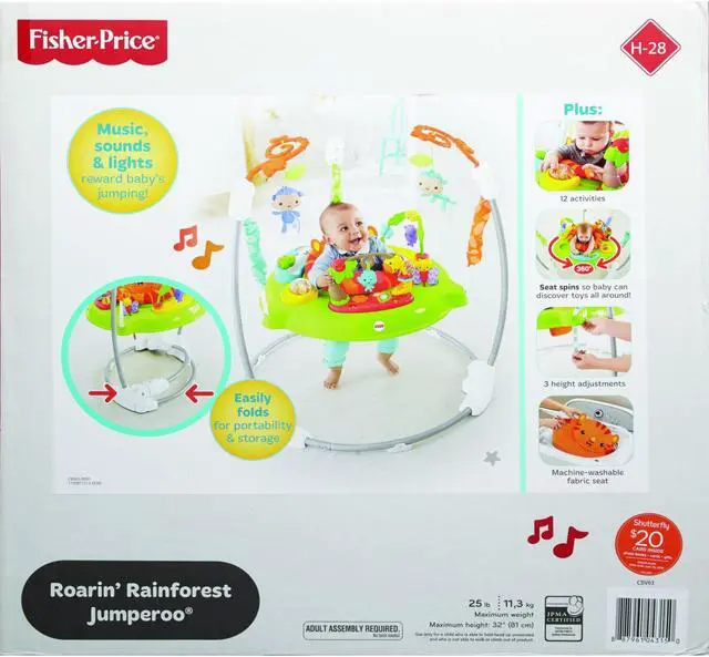 Alt view image 8 of 8 - Fisher Price Roarin' Rainforest Jumperoo