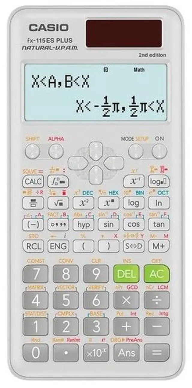 Alt view image 6 of 20 - Casio Calculator,Scientific,Wh FX115ESPLS2