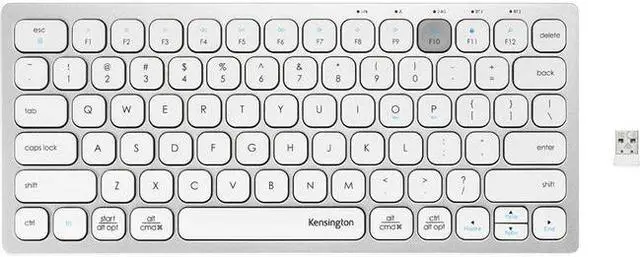 Alt view image 9 of 20 - Kensington K75504US Silver 2.4 GHz + Bluetooth Compact Keyboard