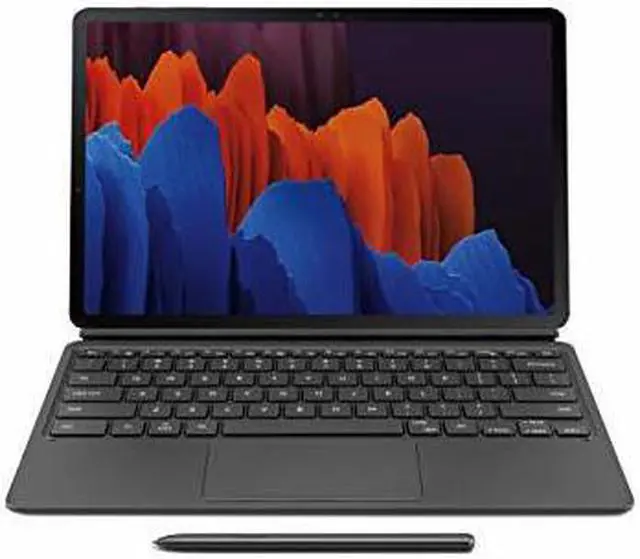 Alt view image 2 of 20 - Samsung Galaxy Tab S7+ Book Cover Keyboard - EF-DT970UBEGUJ Black