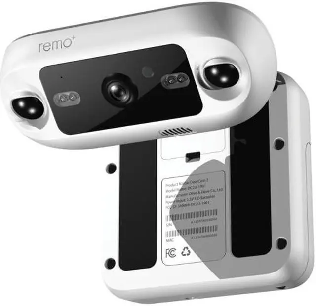 Alt view image 7 of 17 - Remo+ DoorCam 2 Full HD Over-the-Door Smart Security Camera, White #DCM2M