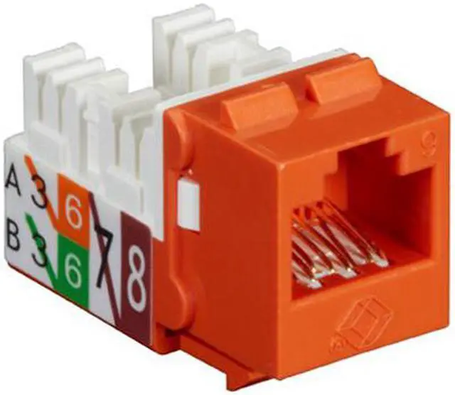 Alt view image 2 of 11 - GigaTrue2 CAT6 Jacks, Universal Wiring, Component Level, 25-Pack, Orange