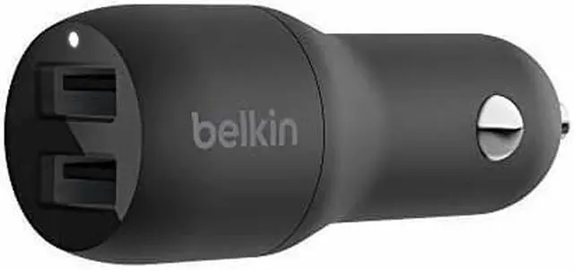 Alt view image 2 of 11 - DUAL USB-A CAR CHARGER 12W X2 BLK
