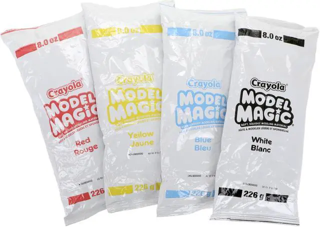 Alt view image 5 of 17 - Crayola Model Magic Modeling Compound 8oz each Blue/Red/White/Yellow 2lbs. 574415