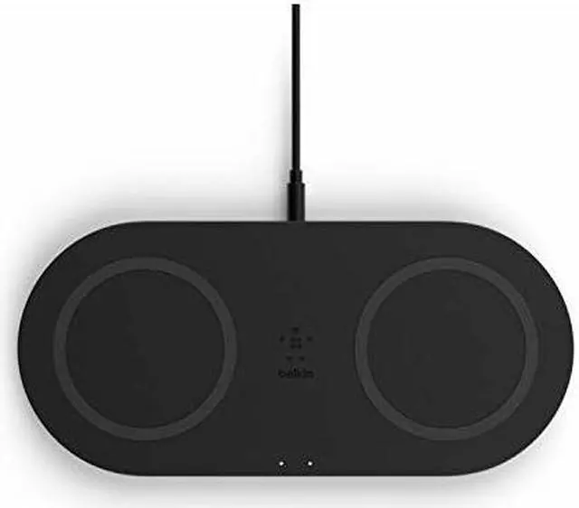Main image of Belkin Dual Wireless Charger (Dual Wireless Charging Pad 10W for iPhone 11, 11 Pro, 11 Pro Max, Galaxy S20, S20+, S20 Ultra, Pixel 4, 4XL, AirPods and More), Black