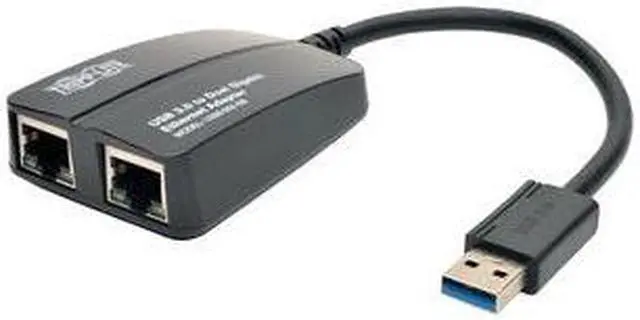Alt view image 5 of 17 - Tripp Lite U336-002-GB USB 3.0 to Dual Port Gigabit Ethernet Adapter 10/100/1000 Mbps