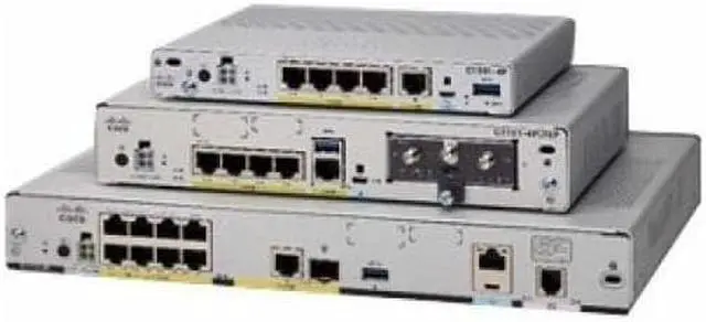 Alt view image 3 of 4 - Cisco C1121-4P Router - 6 Ports - PoE Ports - Management Port - 1 Slots - Gigabit Ethernet - Rack-mountable
