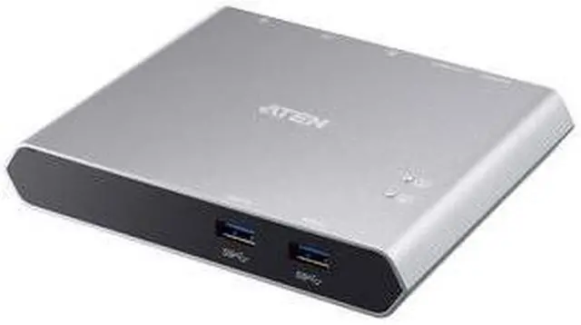 Alt view image 2 of 10 - Aten 2-Port USB-C Gen 1 Dock Switch with Power Pass-through US3310