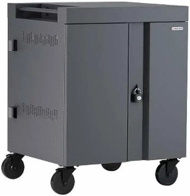 Alt view image 9 of 13 - Bretford TVC36PAC-CK AC Cart 36 Cube Charge, Charcoal