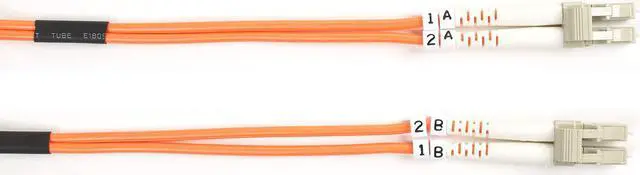 Alt view image 4 of 9 - Black Box FO625-010M-LCLC OM1 62.5-Micron Multimode Fiber Optic Patch Cable - OFNR PVC, LC-LC, Orange, 10 m (32.8 ft.)