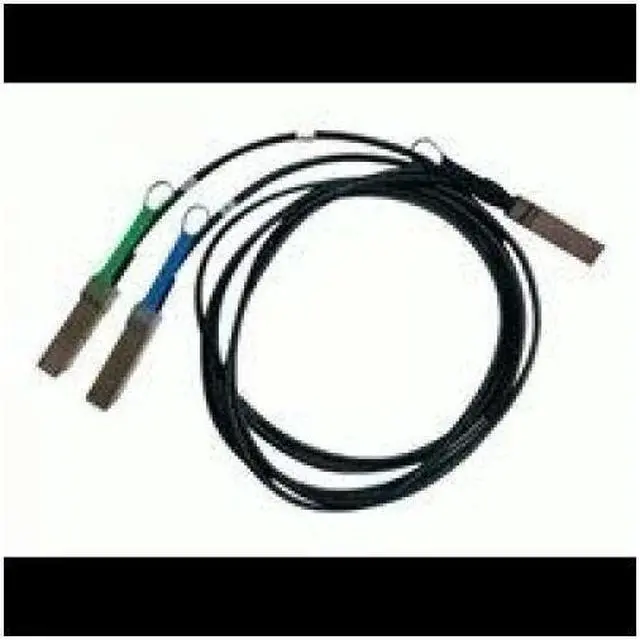 Alt view image 3 of 7 - MellanoxA Passive Copper Hybrid Cable, IB HDR 200Gb/s to 2x100Gb/s, QSFP28 to 2xQSFP28, Colored pulltabs, 1m, 30AWG