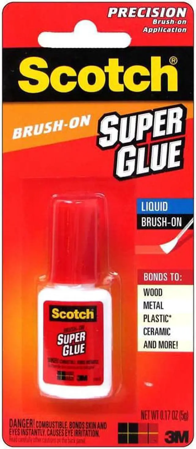 Alt view image 3 of 3 - Scotch Super Glue Liquid Brush-On (AD127): 0.17 ounces (Clear)