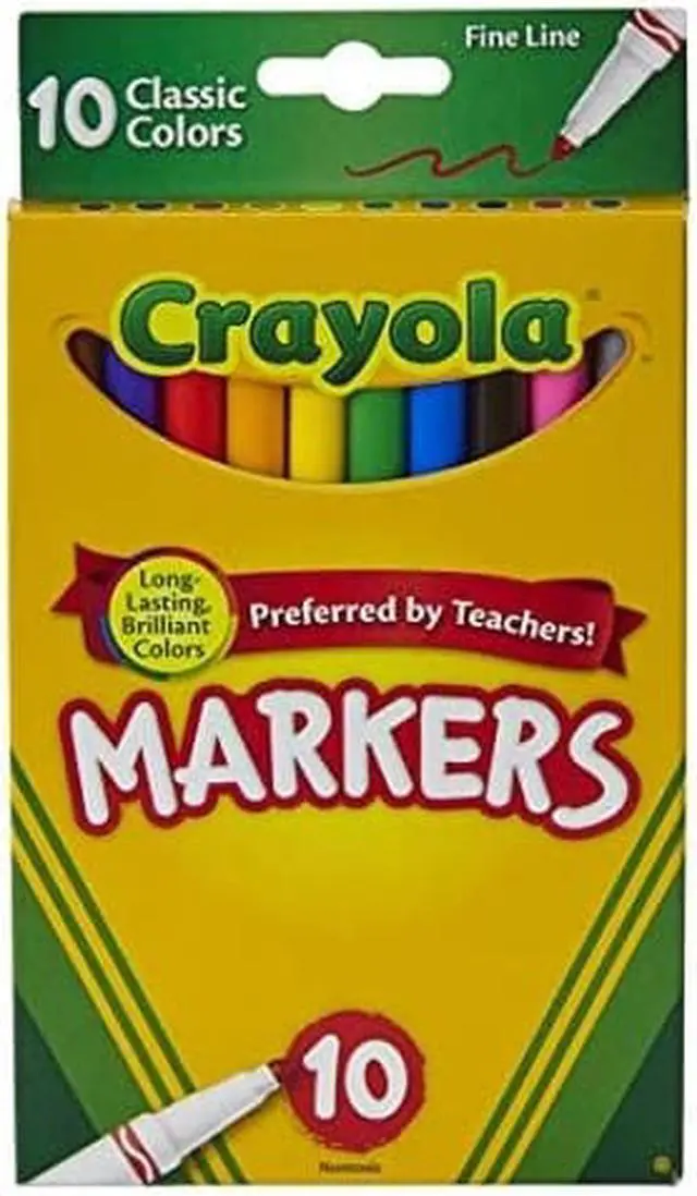Alt view image 3 of 13 - Crayola Washable SuperTips Markers Assorted 10/Pack 588610