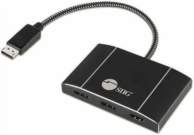 Alt view image 2 of 20 - Triple 4K Displayport 1.4 To 2 Dp & Hdmi Mst Hub Splitter