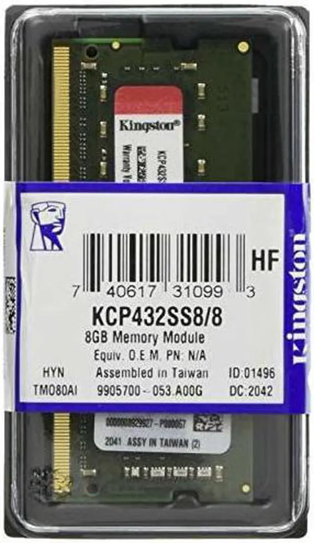 Alt view image 4 of 4 - Kingston 8GB DDR4 SDRAM Memory Module - For Notebook, Workstation, Mini PC - 8 GB - DDR4-3200/PC4-25600 DDR4 SDRAM - 3200 MHz - CL22 - 1.20 V - Non-ECC - Unbuffered - 260-pin - SoDIMM