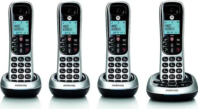Alt view image 2 of 10 - motorola cd4014 digital cordless phone with answering machine with 4 handsets