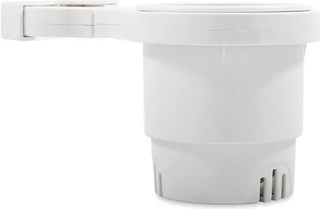 Main image of CAMCO RAIL MOUNTED CUP HOLDER SMALL CLAMP WHITE