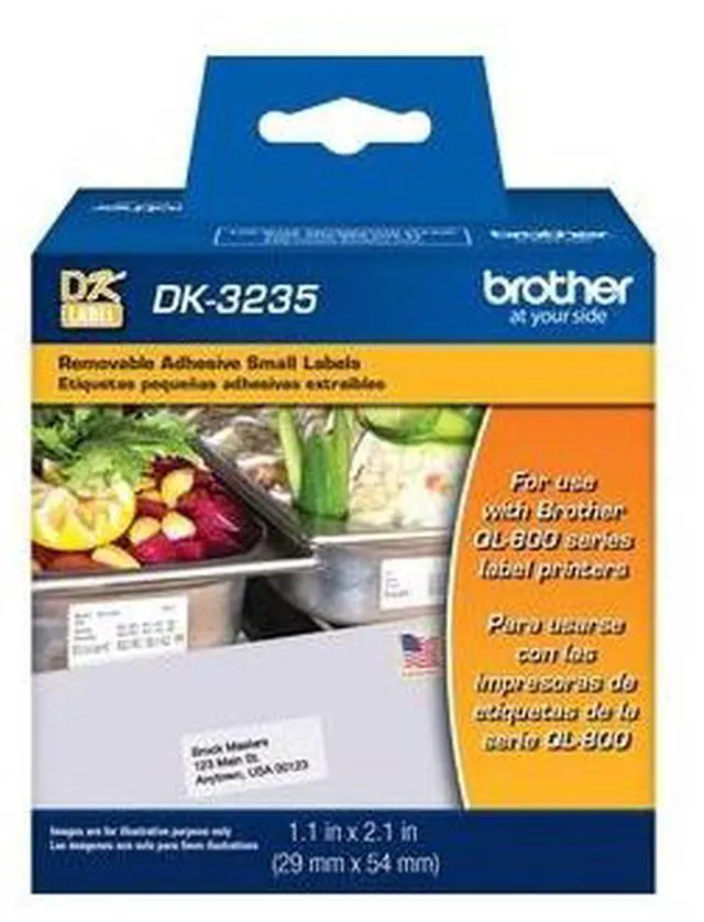 Alt view image 2 of 12 - Brother Printer DK3235 Die Cut Removable Adhesive Small Labels (DK3235)