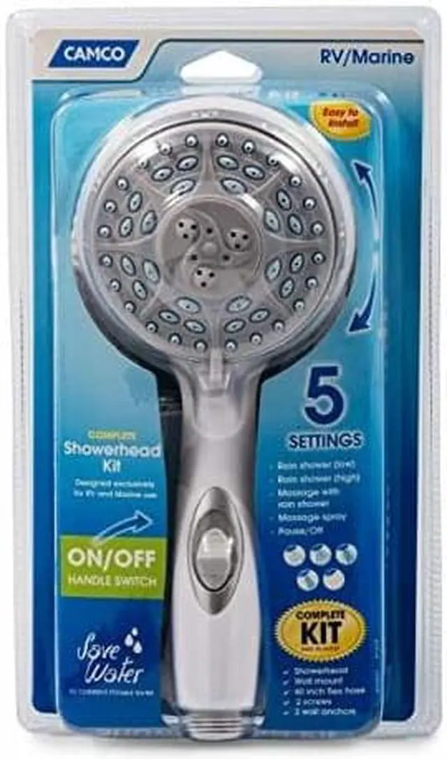 Alt view image 3 of 13 - 43714 RV/Marine Shower Head Kit, Handheld, White - Quantity 1