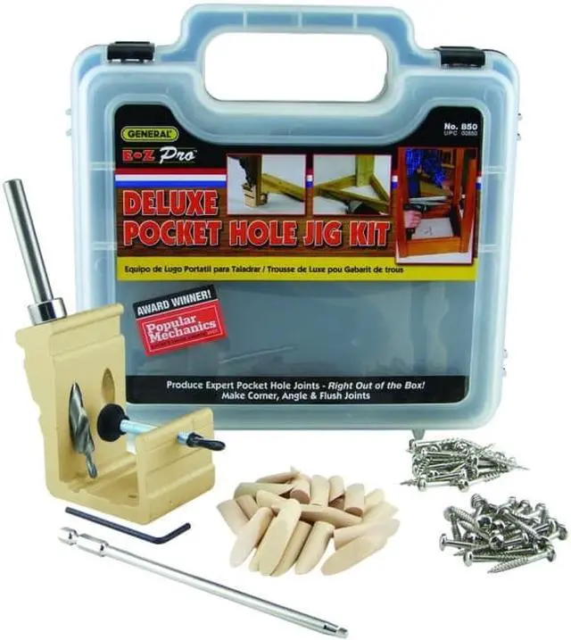 Alt view image 9 of 10 - General Tools 850 Ez Pro Deluxe Pocket Hole Jig Kit
