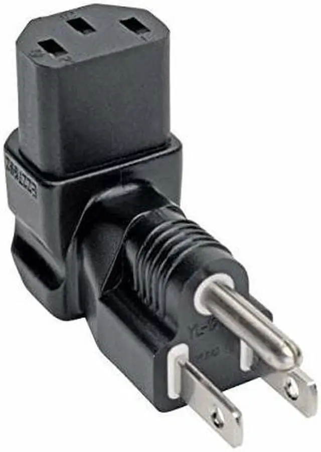 Alt view image 4 of 5 - Tripp Lite Down-Angled Nema 5-15P To C13 Power Cord Adapter - 10A 125V Black