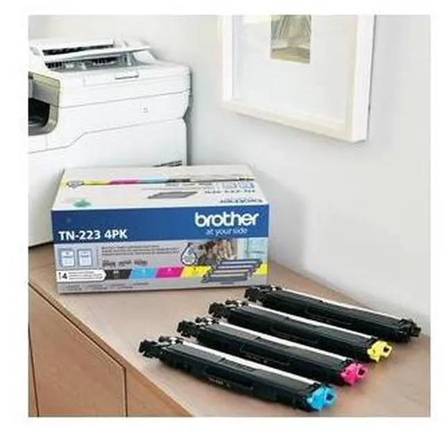 Alt view image 9 of 17 - Brother TN223 Toner Cartridge Black Cyan Magenta Yellow TN2234PK
