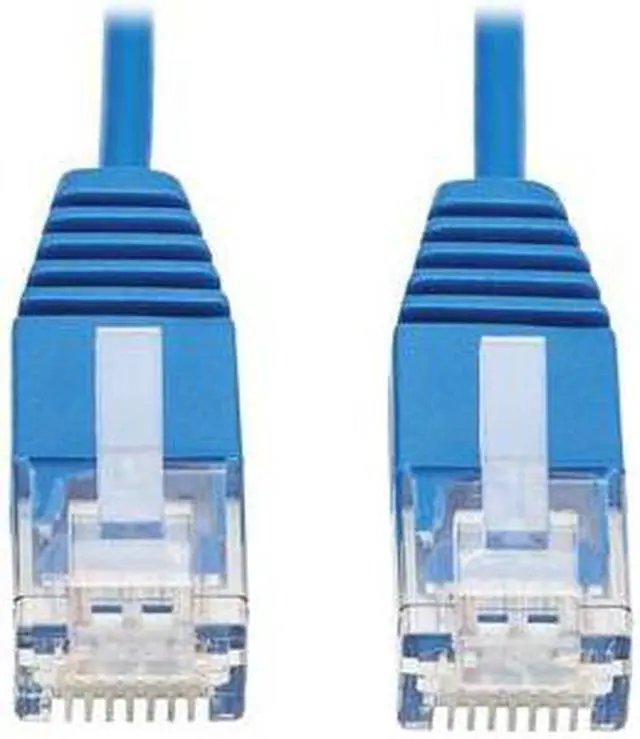 Alt view image 6 of 16 - Tripp Lite Cat6a 10G Certified Molded Ultra-Slim Utp Ethernet Cable (Rj45 M/M) Blue 1 Ft.