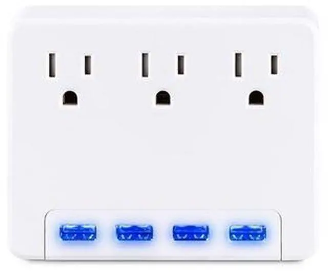 Alt view image 6 of 12 - CyberPower P3WU Wall Tap Outlet