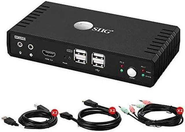 Alt view image 7 of 12 - SIIG AC CEKV0811S1 2Port HDMI20 Video Console KVM Switch with USB20